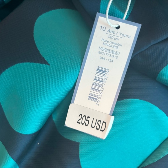 Jacadi Blue and Green Formal Dress - Picture 4 of 10